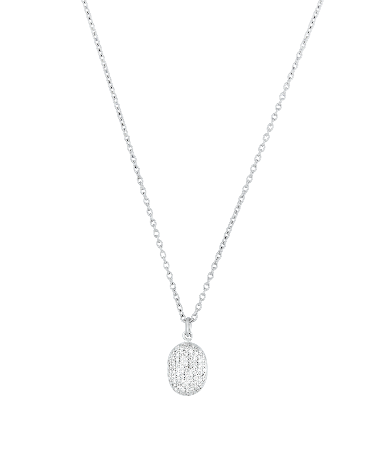 Louis Vuitton Lockit Pendant Necklace 18K White Gold and Pave