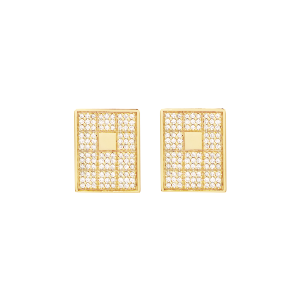 Reverse Pavé Chata ID Earrings, Diamond