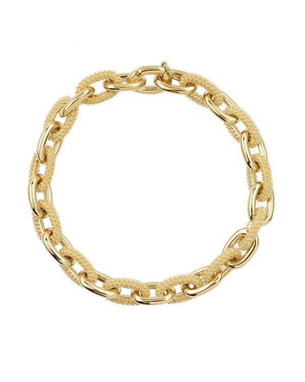 Semi Textured Seamless Link Bracelet (Matte Finish)